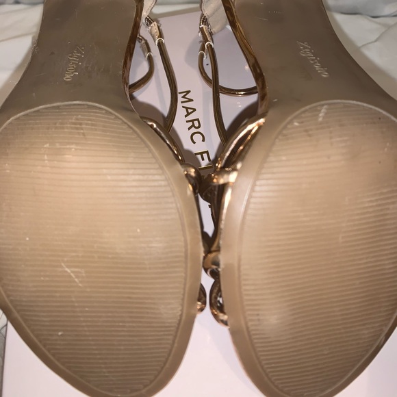 Gold Blaker Strappy Heels - Picture 5 of 6